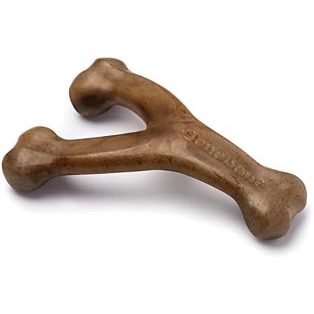 Benebone Wishbone Durable Dog Chew Toy for Aggressive Chewers, Real Bacon, Made in USA, Medium