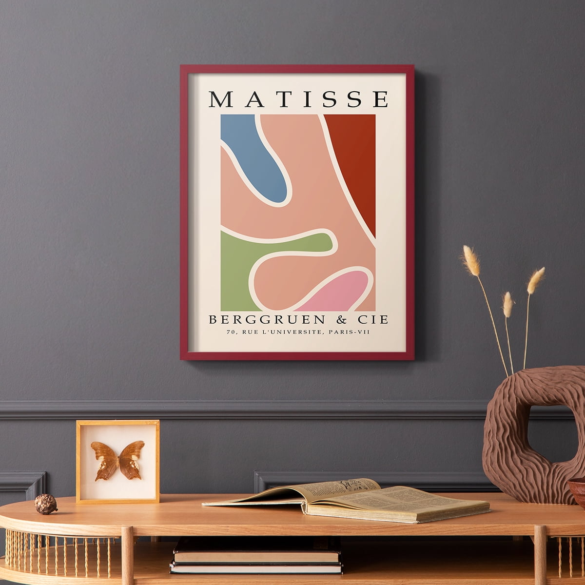 Matisse CCCXXXI in Red Solid Wood 16 x 20 Framed Print