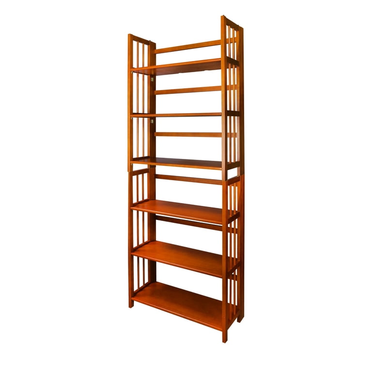 Casual Home 3-Shelf Folding Stackable Bookcase, Honey Oak photo 8