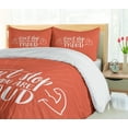 thumbnail image 5 of Ambesonne Fitness Duvet Cover Set, Dont Stop Arms Biceps, 2-Calking, Dark Coral White, 5 of 7
