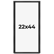 22x44 Frame Black Charcoal Grey Wood Textured Picture Frame | 0.75 Inch Moulding Width | Gunmetal