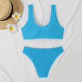 thumbnail image 5 of Glisme Swimsuits For Women New Bikini Set Push Up Split Bikini Swimsuit For Women Blue Bathing Suits For Swimming Pool, 5 of 5