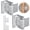 Silver Grey, variant on 2 Pack Door Security Locks – Heavy Duty Zinc Alloy Door Lock Reinforcer with Privacy Latch | Home Security Door Lock Reinforcement for Apartment, Dorm (Includes Screws)