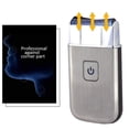 thumbnail image 4 of Mini afeitadora eléctrica recíproca para hombres para hombres, afeitadora de barba de viaje con carga USB inalámbrica, recortadora facial, plateada Ormromra CZMR-HY163, 4 of 8