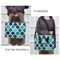 thumbnail image 6 of FORMRS 16" Laptop Bag Carrying Sleeve Case with Handle Travel Shoulder Briefcase, Blue Geometric Pattern, 6 of 8