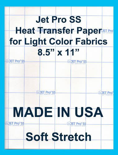 NEENAH TRANSFER PAPER JET PRO SS LIGHT FABRICS 10 SHEETS of  8.5" x 11" 
