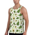 thumbnail image 2 of Xecao Green Avocado Men's Tank Top Workout Quick Dry Sleeveless Gym Jogging Muscle Shirts Summer Swim Beach Tops, 2 of 9