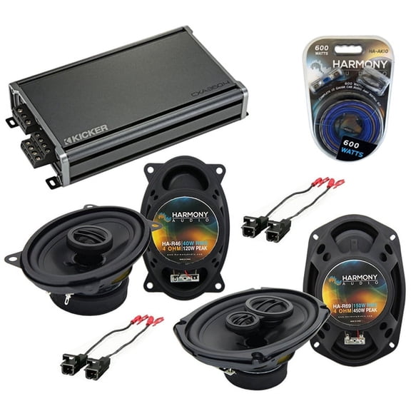 Fits Oldsmobile Alero 2001-2004 Speaker Upgrade Harmony Speakers & CXA360.4 Amp