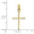 thumbnail image 3 of Auriga Fine Jewelry 10K Yellow Gold Diamond-Cut & Polished Cross Charm for Women (L-21.4 mm,W-12 mm), 3 of 6