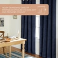 thumbnail image 6 of TOWN & COUNTRY EVERYDAY Lustre Solid Heavyweight Textured Sateen Indoor Curtains, Room Darkening Opacity, Grommet Top, Energy Efficient, 2-Pack Set, 52"x84", Navy, 6 of 10