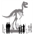 thumbnail image 3 of Dinosaur Duvet Cover Set, Silhouettes of People Looking at a Tyrannosaurus Rex Skeleton in a Museum, Decorative 3 Piece Bedding Set with 2 Pillow Shams, King Size, Dimgrey Black White, by Ambesonne, 3 of 3