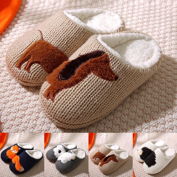 Slippers For Women, Warm Memory Foam Comfy House Slippers With Anti-Skid Rubber Sole For Indoor And Outdoor Khaki 39