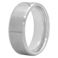 thumbnail image 2 of Men's Diamond Accent Stainless Steel Slant Ring, 8mm, 2 of 4