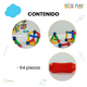 thumbnail image 5 of Juego de Bloques Magnéticos 64 piezas Let´s Play para Niños Figuras Didácticas de Construcción, 5 of 5