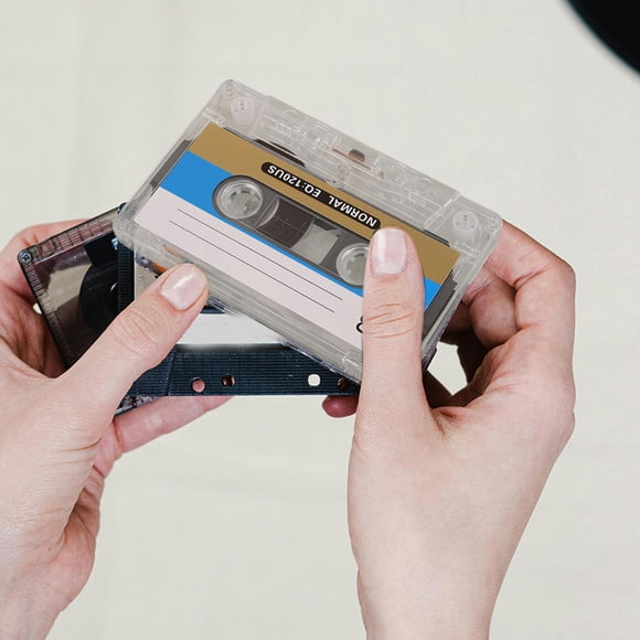 CIMAXIC 6Pcs Clear Case Blank Audio Cassette Tapes 30 Minute Recordable for Weddings Birthdays and Parties