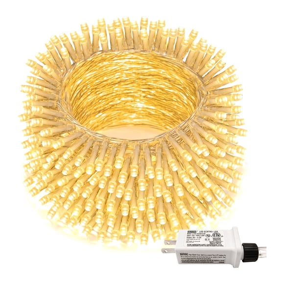 WZB 200 LED String Lights, Warm White, 66 ft, Connectable for Indoor/Outdoor Decor
