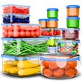 thumbnail image 1 of Contenedores de almacenamiento de alimentos RockBerry de 2,5 litros, juego de 32 con tapas, 1 of 6