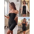 thumbnail image 6 of DARING DIVA Women's Tube Top Shapewear Bodysuit Mid Thigh Jumpsuit S Black, 6 of 7