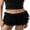 Black, variant on Michellecmm Womens Solid Color Shorts Tiered Ruffled Bow Lounge Short Pants