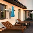 thumbnail image 4 of Gymax 8FT Patio Wall Mounted Cantilever Umbrella Parsol w/ Adjustable Pole Turquoise, 4 of 9