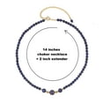 thumbnail image 2 of LTC Designs Smooth Lapis Lazuli and Cloisonnc Beaded Choker Necklace, for Women and Friends, 2 of 7