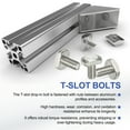 thumbnail image 4 of M8x16mm T Slot Bolts 304 Stainless Steel Drop-in Bolt T Shape Stud Sliding Screw, Silver 5 Pcs, 4 of 6