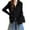 Black, variant on Women's Zip Up Sweater Ultra Soft Knitted Ribbed Long Sleeve Polo V Neck Cardigan Slim Fit Fall Open Front Outerwear