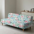 thumbnail image 2 of Yuyamidu Floral Futon Cover Armless Sofa Covers Soft Futon Covers Slipcover with Elastic Edge Waterproof Sofa Bed Slipcover Protector Gift for Holiday, 2 of 8
