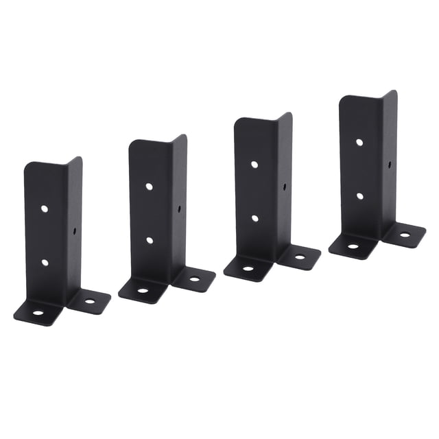 Kit de Montaje de Soporte Post Soporte, Diseño Universal de Agujeros preferidos de Madera Post Base Backets 4 Conjuntos establece y confiables para Soporte de Cubierta