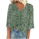 thumbnail image 2 of Blusas de Manga Corta para las Mujeres de Moda Sólida Camiseta Casual con Cuello en V, Ligero Top de Verano para Diario, 2 of 4