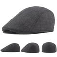 thumbnail image 3 of harmtty Newsboy Caps Classic Advanced Flat British Western Style Men Hat for Daily Wear,Coffee, 3 of 8