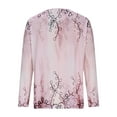 thumbnail image 5 of HongQid Womens Long Sleeve Tunic Tops Casual Graphic V Neck Shirts Basic Tees Business Work Blouses Summer Fall Clothes, 5 of 6
