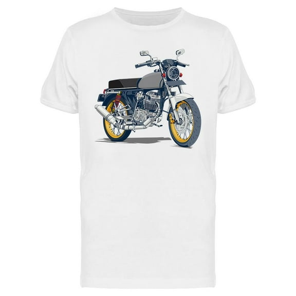 Realistic Classic Motorcycle T-Shirt Men -Image by Shutterstock, Male Large