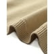 thumbnail image 5 of Suéter largo de cárdigan INSPIRE CHIC para mujer, de manga larga, abierto al frente, ligero, tejido, talla L, color caqui, 5 of 6