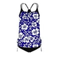 thumbnail image 5 of Viluyesy Womens Swimsuits 2-Piece, Adjustable Strap Prints Tankini with Swim Bottoms Tummy Control Bathing Suits Blue 2XL, 5 of 5