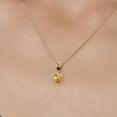 thumbnail image 3 of Gem Stone King 14K Yellow Gold Yellow Citrine and Black Diamond Pendant Necklace for Women | 1.09 Cttw | Gemstone November Birthstone | Pear Shape 9X6MM | With 18 inch Chain, 3 of 6