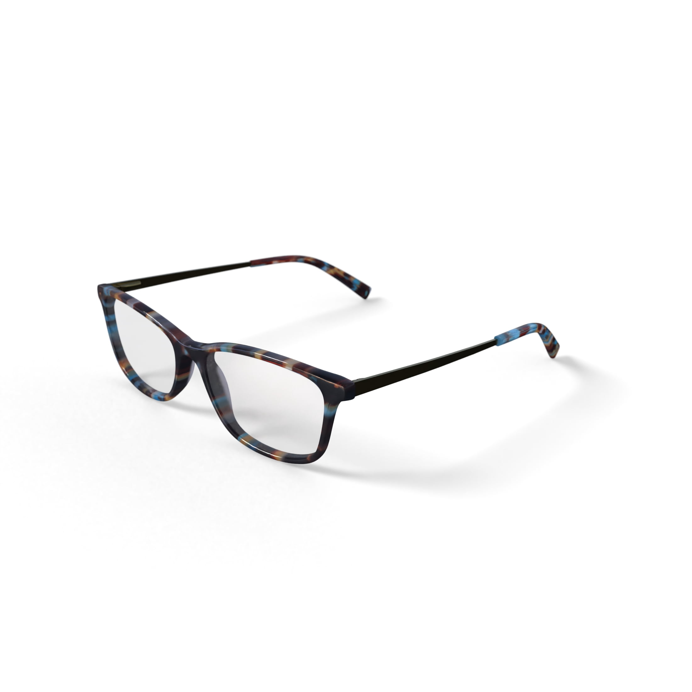 Hard Candy Women's Sweet as Pie Rectangular Prescription Eyeglasses with Case, Blue Tortoise