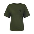 thumbnail image 5 of AherBiu Hauts d'Été pour Femmes Manches Courtes T-Shirts Confortables Imprimé Cœur Col Rond Basiques Blouse, 5 of 5