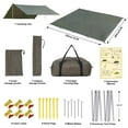 thumbnail image 6 of All-Season Camping Tent Tarp with 2 Aluminum Poles - Waterproof, UV-Protected, and Ripstop Multifunctional Canopy for Outdoor Adventures, Beach, Camping and Hiking, 6 of 8
