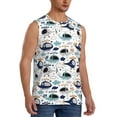 thumbnail image 2 of Balery Cartoon Helicopters Men's Sleeveless Muscle Shirts Workout Tank Top, Moisture Wicking, Odor Protection-, 2 of 8