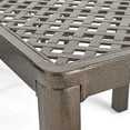 thumbnail image 6 of GDF Studio Dinah Outdoor Cast Aluminum Square Dining Table, Hammered Bronze, 6 of 9