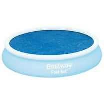 Open Box Bestway Round Solar Pool Cover for 10’ Round Above Ground Pools, Blue