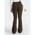 thumbnail image 3 of No Boundaries Brushed Back Waffle Knit Mini Bootcut Leggings, 32'' Inseam, Women’s, 3 of 5