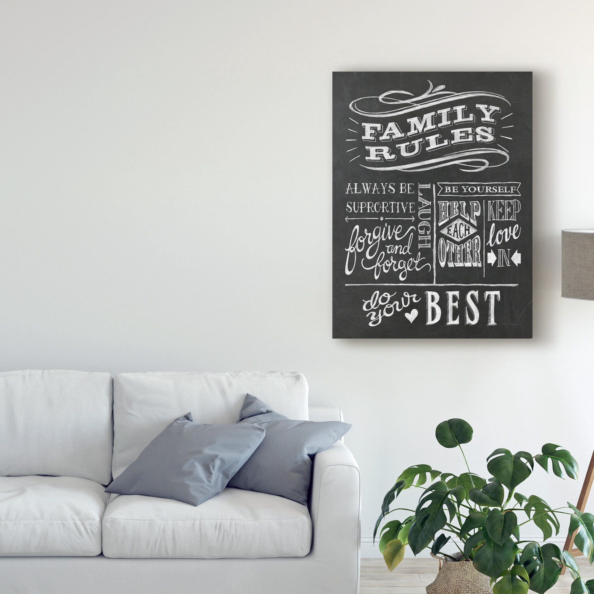 Trademark Fine Art 'Family Rules I v2' Canvas Art by Mary Urban