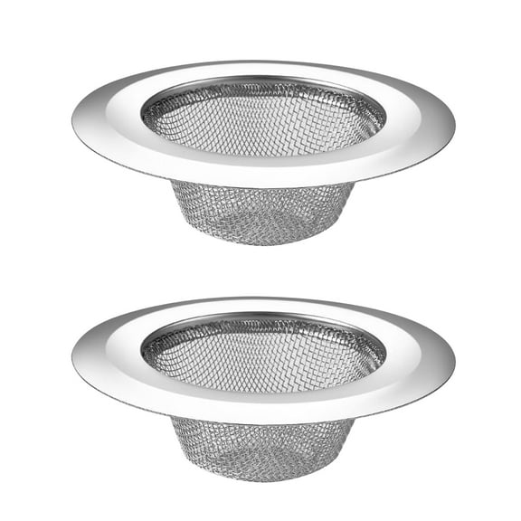 LHNFT 2PCS Mesh Sink Strainer for Kitchen Stainless Steel Sink Drain Strainer Filter Sink Screen Large Wide Rim 4.5" Diameter Sink Food Catcher Drain Basket Strainers Garbage Disposal