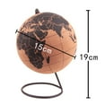 thumbnail image 3 of Cork Wood Rotating Globe Maps Home Office Decoration World Map Geography Map Globes, 3 of 8
