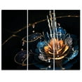 thumbnail image 3 of Design Art Orange Blue Flower with Water Drops Floral Digital Art Canvas Print, 3 of 3