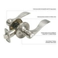 thumbnail image 5 of Design House 741314 Bouton de Porte à Verrouillage Bidirectionnel Cambridge, Dossier Réglable, Finition Nickel Satiné, 5 of 5