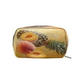 thumbnail image 2 of BZSMCE Makeup and Cosmetic Bag Women Simple Pineapple Peaches with Water Splash Pattern Square Cosmetic Bag, 2 of 6
