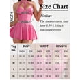 thumbnail image 7 of Ausing Womens Leather Babydoll Underwear PU Strappy Bodysuit Chocker A-Line Dress with Thongs Halter Catsuit Rave Club Outfits Pink M, 7 of 7